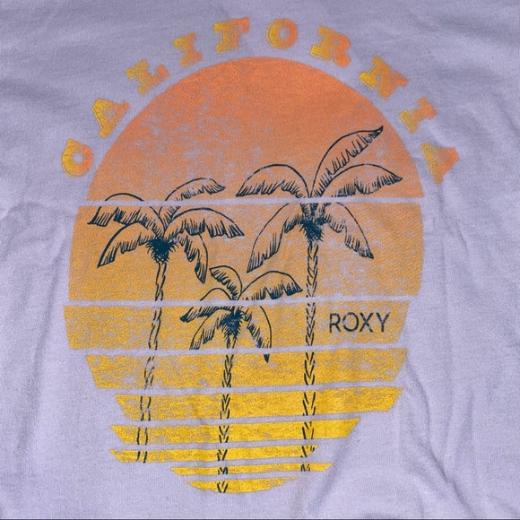 NEW Roxy Purple California Graphic Tee Girls Sz 4 - Picture 3 of 7